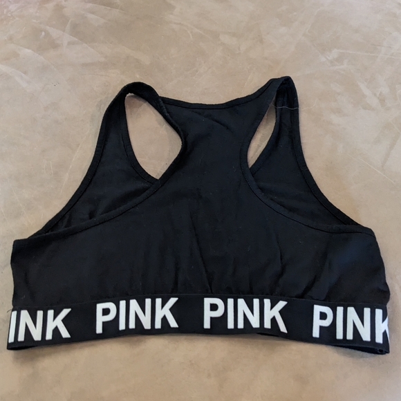 Black Cotton Sports Bra - Picture 2 of 3